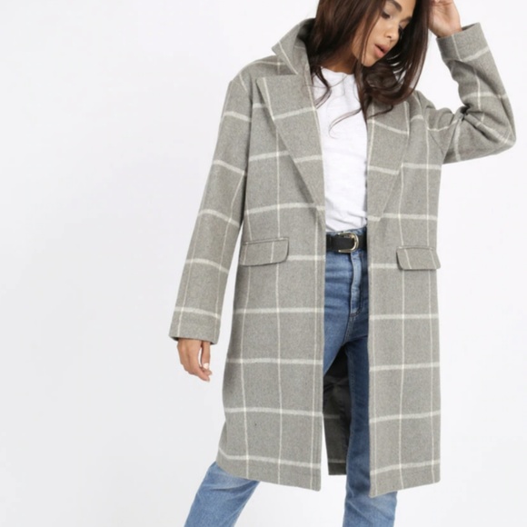 BNWT CHECKERED COAT - Picture 1 of 5